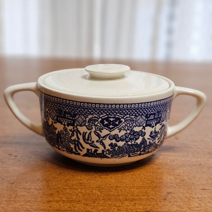 Blue Willow Royal China Lidded Sugar and Creamer Set