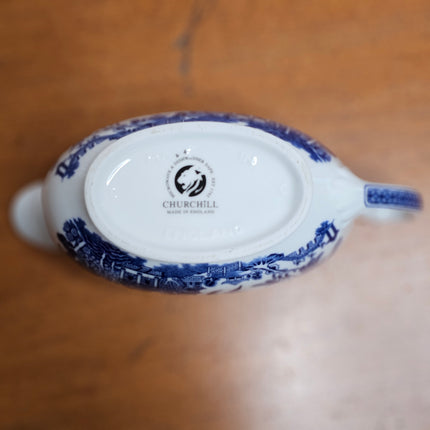 Blue Willow Churchill Gravy Boat