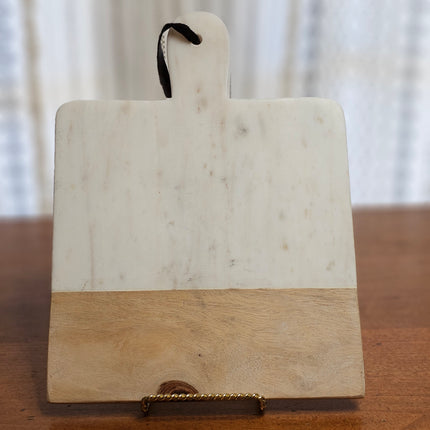 12" x 9" Marble and Wood Cutting Board