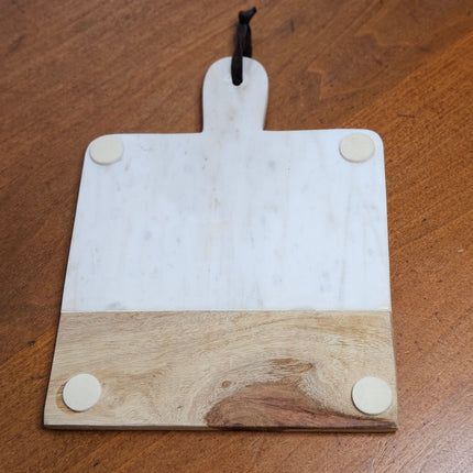 12" x 9" Marble and Wood Cutting Board