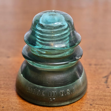 Vintage Whitall Tatum No. 1 Green Glass Insulator