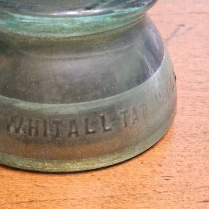 Vintage Whitall Tatum No. 1 Green Glass Insulator