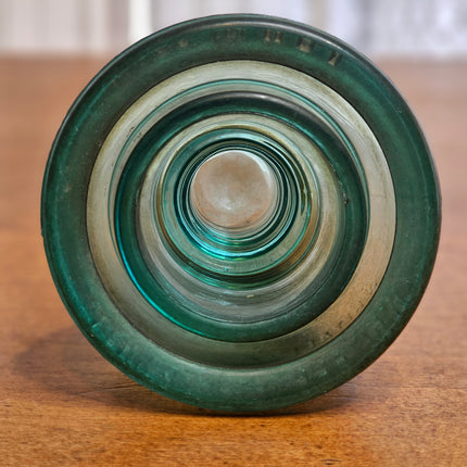 Vintage Whitall Tatum No. 1 Green Glass Insulator
