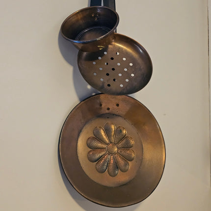 Set of 3 Copper and Wrought Iron Decorative Tool Set