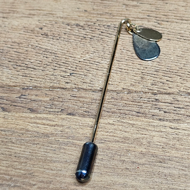 Vintage Gold-tone Teardrops Stick Pin