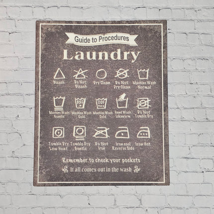 Metal Laundry Guide Sign