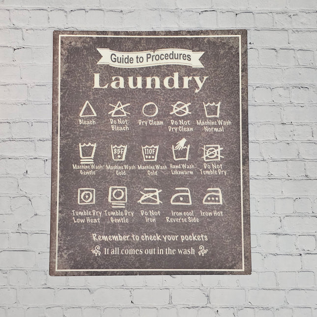 Metal Laundry Guide Sign