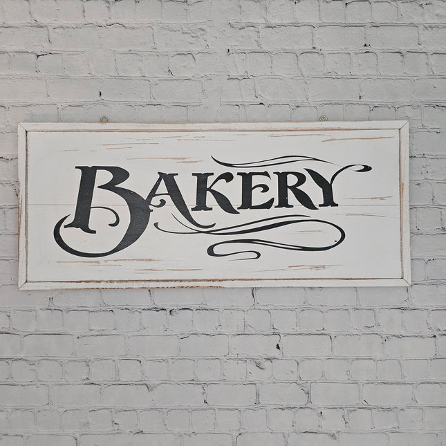 Wooden Rectangle Bakery Sign