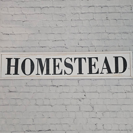 Wooden Homestead Sign
