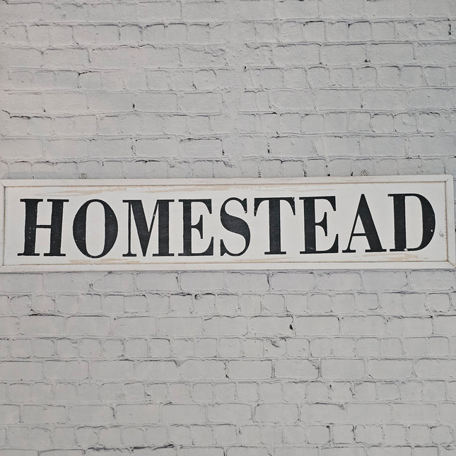 Wooden Homestead Sign