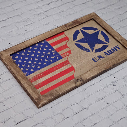 Wooden US Army Sign