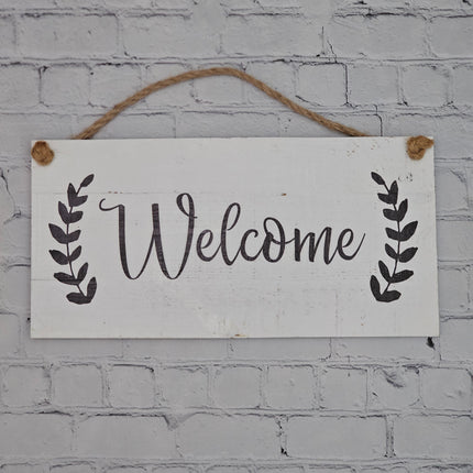 8" x 16" Wooden Welcome Sign