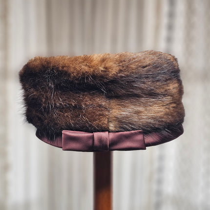 Vintage Brown Mink Fur Women's Hat