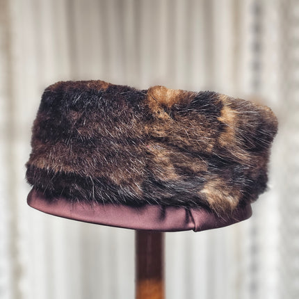 Vintage Brown Mink Fur Women's Hat