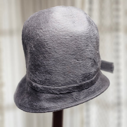 Vintage Gray Trevi Made in Italy Cloche Women's Hat