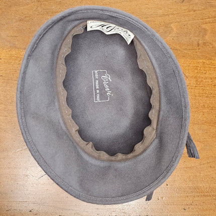 Vintage Gray Trevi Made in Italy Cloche Women's Hat