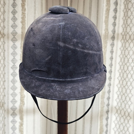 Vintage Dark Blue Velvet Equestrian Riding Hat