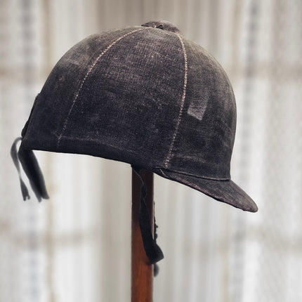 Vintage Black Velvet Equestrian Riding Hat