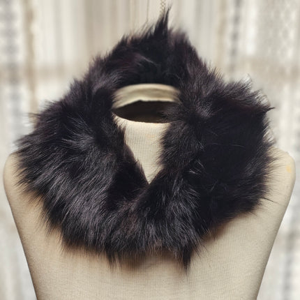Vintage Black Fur Collar Stole
