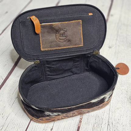 Marshal Hand-Tooled Makeup Kit Myra Bag