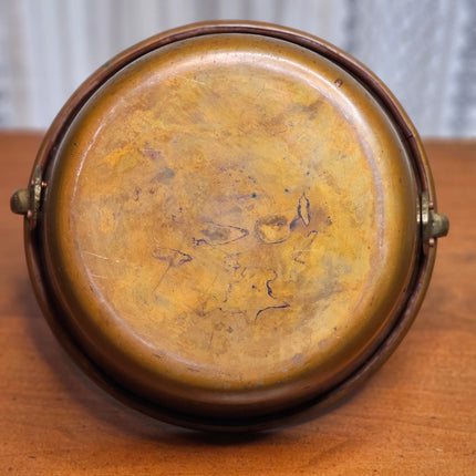 12" Vintage Copper and Brass Jelly/Jam Handled Pot