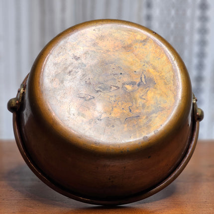 12" Vintage Copper and Brass Jelly/Jam Handled Pot