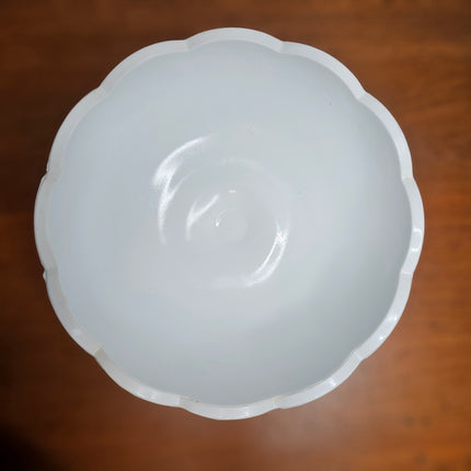 Vintage Indiana Glass Teardrop Milk Glass Compote Pedestal Bowl