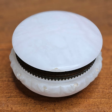 Vintage Marble and Brass Lidded Trinket Box