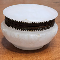 Vintage Marble and Brass Lidded Trinket Box