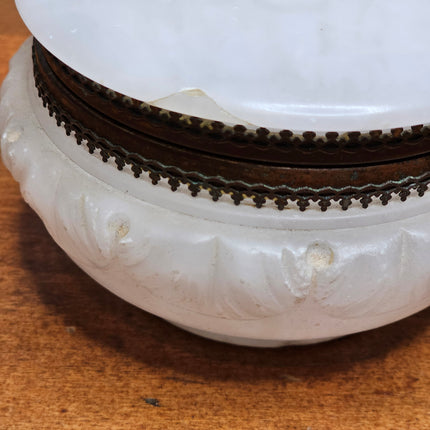 Vintage Marble and Brass Lidded Trinket Box