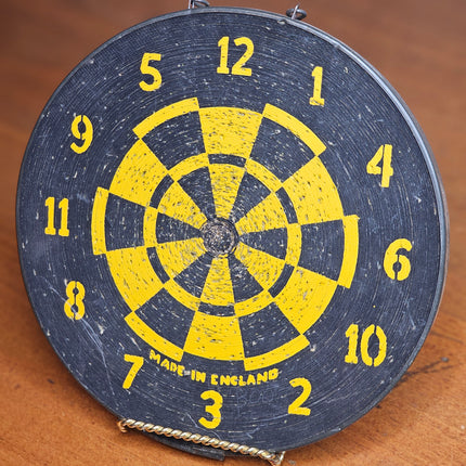 Vintage 9" Miniature Dartboard With 3 Darts