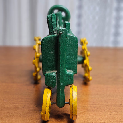 Vintage John Deere Cast Iron Toy Tractor