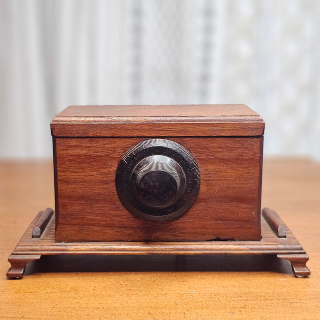 Vintage Homemade Wooden Box Cigarette Dispenser