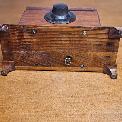 Vintage Homemade Wooden Box Cigarette Dispenser