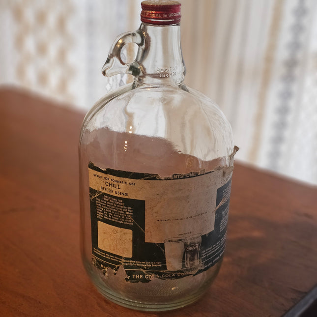 Vintage One Gallon Coca-Cola Glass Syrup Jug