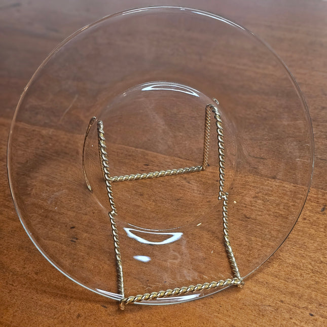 Set of 4 | 8" Clear Glass Round Plates