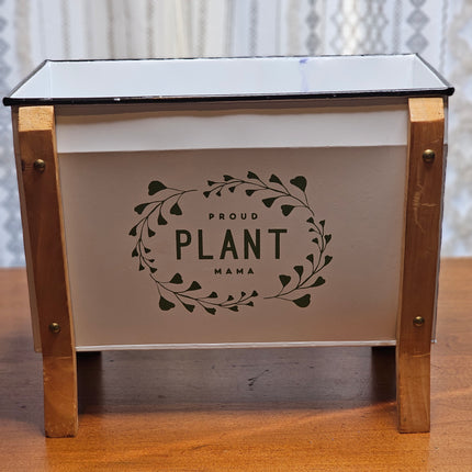 Proud Plant Mama Enamel Planter