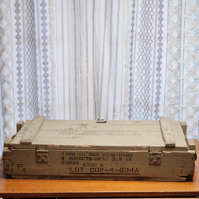 Vintage US Military Wooden Ammunition Crate