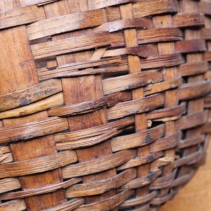 Antique American Split Oak Gathering Basket