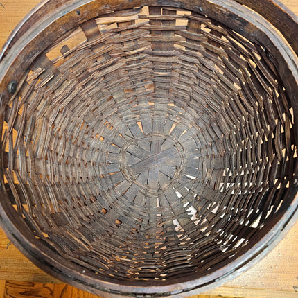 Antique American Split Oak Gathering Basket