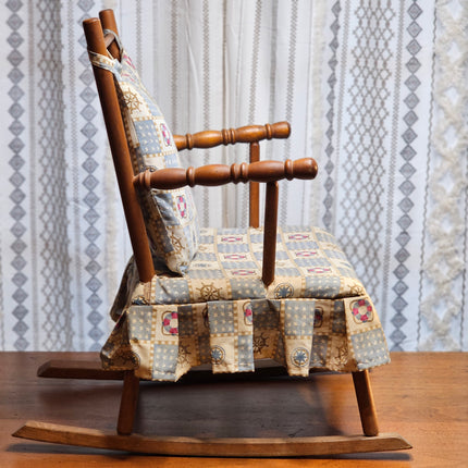 Antique Child's Rocking Chair With Cushions