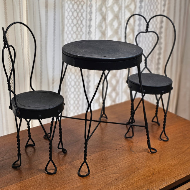 Vintage Doll Size Ice Cream Parlor Set