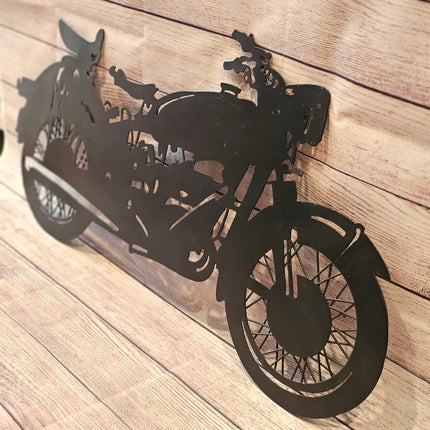 Metal Motorcycle Wall Decor