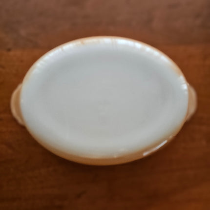 Vintage Pyrex Fire King Peach Luster 467 1.5 QT Casserole Dish