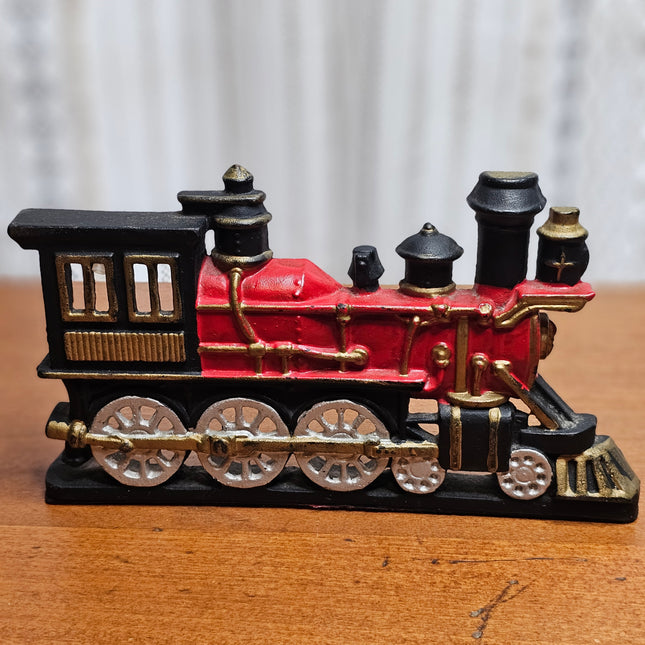 Vintage Cast Iron Steam Train Engine Doorstop