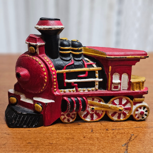 Vintage Cast Iron Big Arrow Steam Train Engine Doorstop
