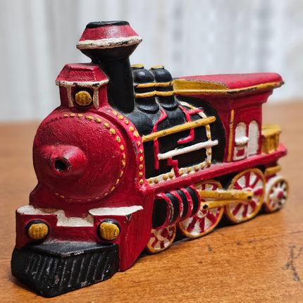 Vintage Cast Iron Big Arrow Steam Train Engine Doorstop