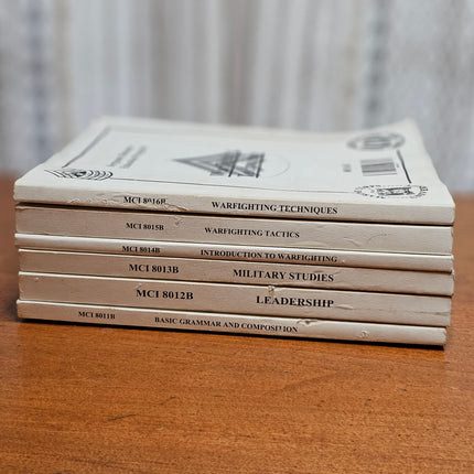 Set of 6 US Marine Corps Institute (MCI) Sergeants Distance Education Program Course Manuals