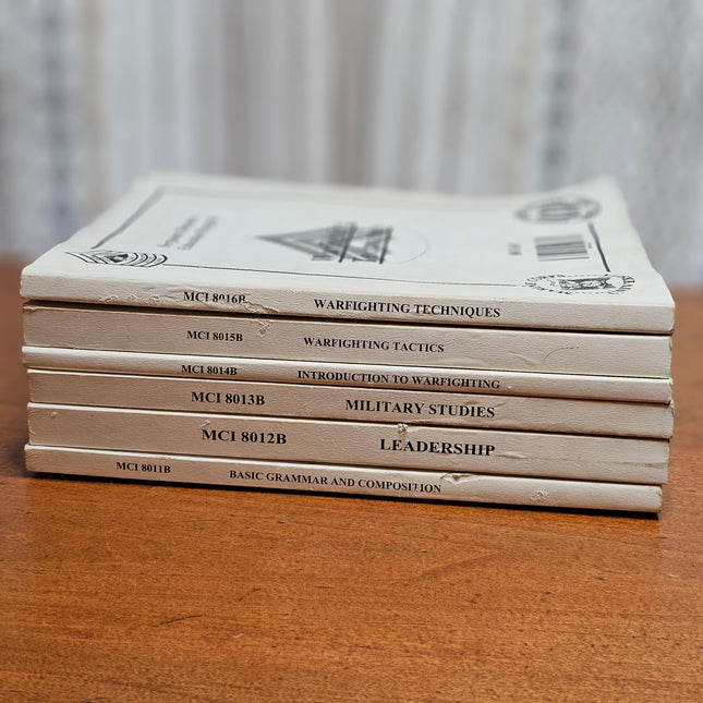 Set of 6 US Marine Corps Institute (MCI) Sergeants Distance Education Program Course Manuals