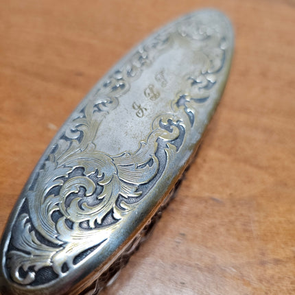 Vintage Edwardian Crystal Oval Trinket Box
